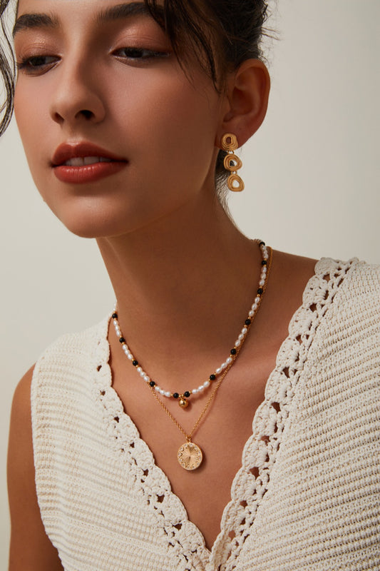 Elegant Dual-Sided Mandala & Starburst Pendant
